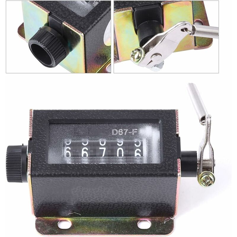 Digit Counter, Digit Display, D67‑F 5 Digit Mechanical Reset Manual Stroke Tally Counter - Image 4