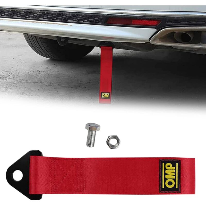 Car Tow ROpe,Racing Tow Strap,Auto Tow ROpes,Racing Tow ROpe,Nylon Tow ROpes,For Vehicle Front Rear Bumper,1Pc - Image 1