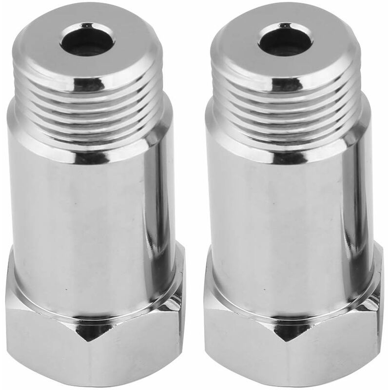 Oxygen Sensor 2 pcs 45Mm M18 1.5 Check Engine Light Eliminator O2 Adapter+Oxygen Sensor Adapter O2 - Image 1
