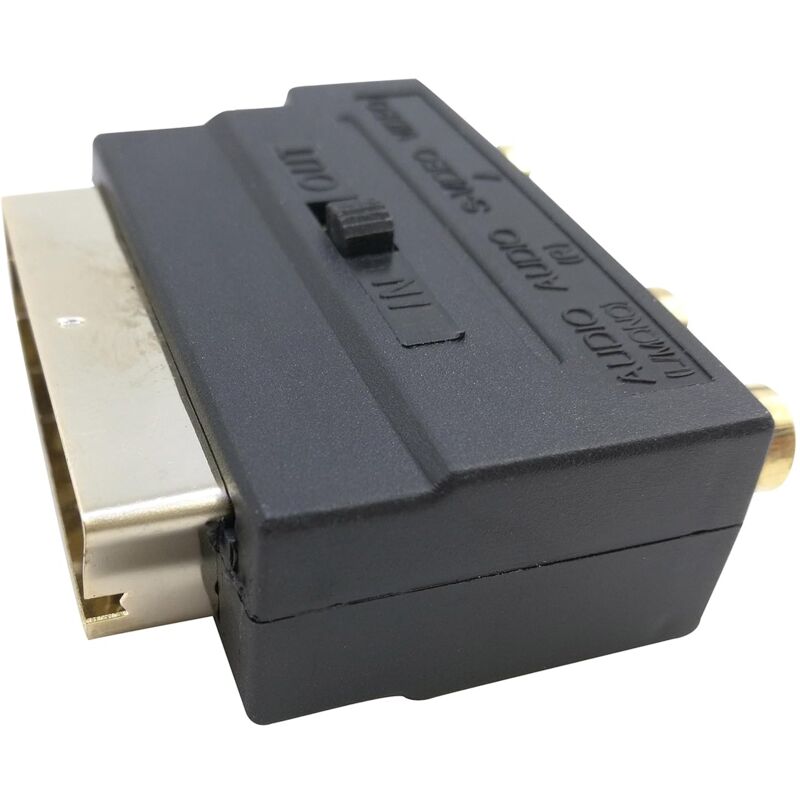 Rgb Scart 21 Pin Male To 3 Rca Av Female Converter + Video Adapter (Black) - Image 3
