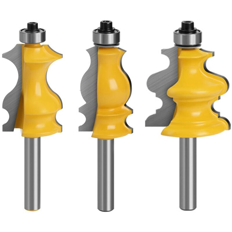 3 pcs 8Mm ROuter Bits, ROuter Bits, Woodworking Tools, Engraving Machines, Cutting Machine Tools, For Cutting Wood (8Mm) - Image 1