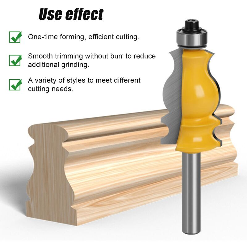 3 pcs 8Mm ROuter Bits, ROuter Bits, Woodworking Tools, Engraving Machines, Cutting Machine Tools, For Cutting Wood (8Mm) - Image 3