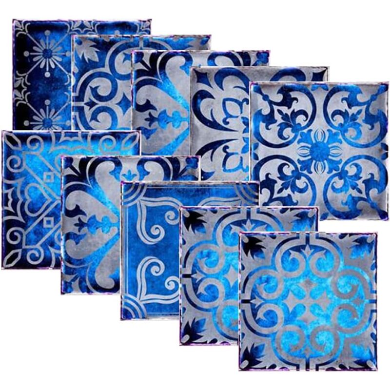 10 pcs Wall Tile Stickers Self Adhesive Tile Sticker Wallpaper For Kitchen Living ROom Bathroom Home Decor 20X20Cm - Image 1