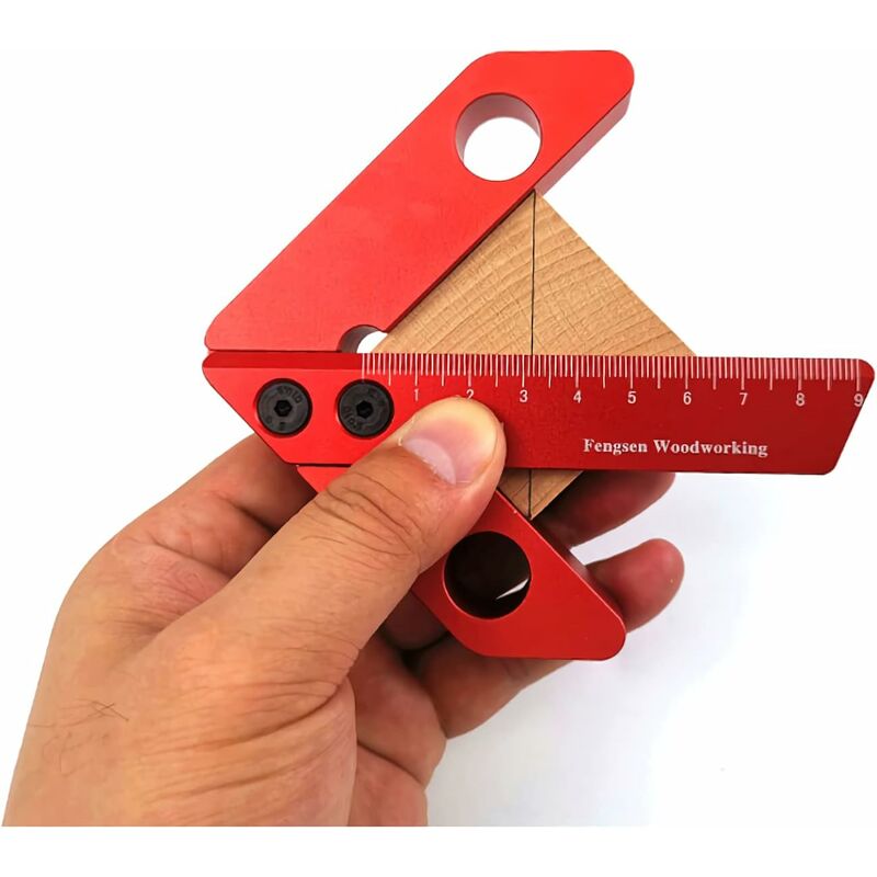 Woodworking Measuring Tool, Line Gauge Center, 45/90 Degree Right Angle Line Gauge Carpenter Ruler - Image 1