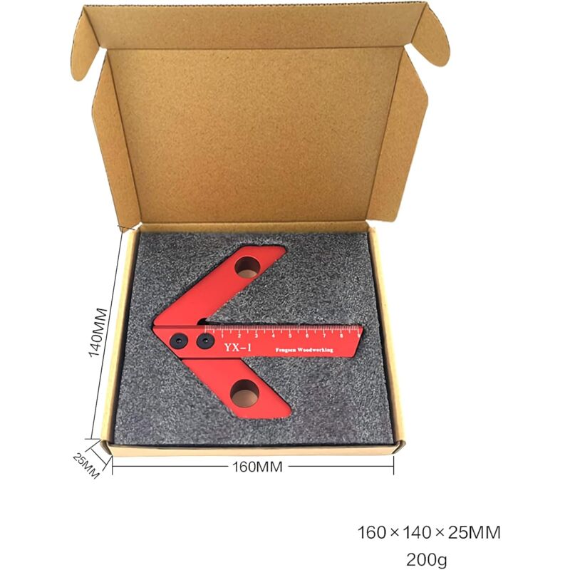 Woodworking Measuring Tool, Line Gauge Center, 45/90 Degree Right Angle Line Gauge Carpenter Ruler - Image 4