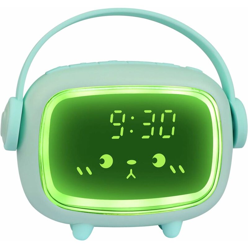 Kids Digital Alarm Clock For Girls Boys, Angel Digital Alarm Clock With Lights And Snooze Function (Green) - Image 1