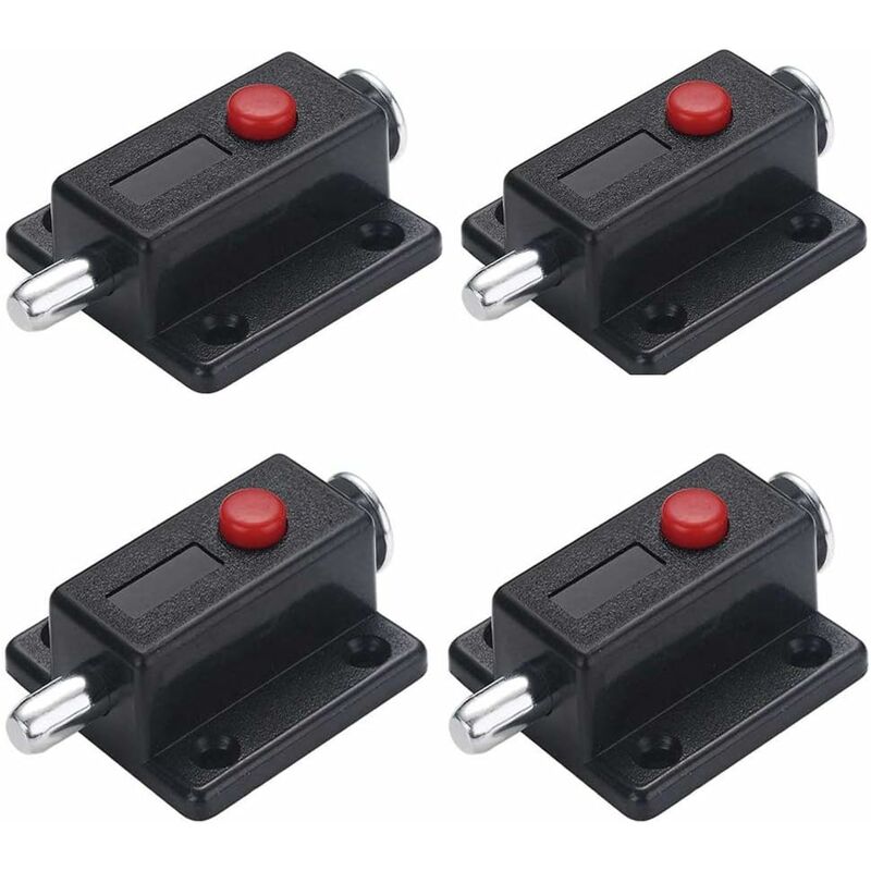 4 pcs Spring Window Cabinet Knob Automatic Door Latch Lock Furniture Cabinet Drawer Door Lock With Spring Knob - Image 1