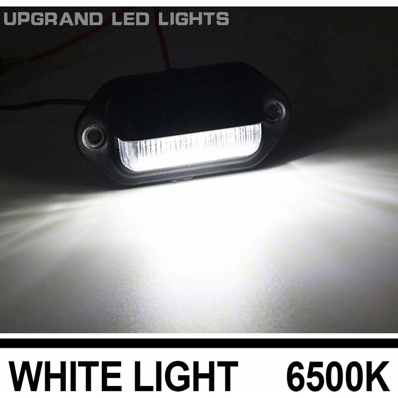 Universal 6LED LED License Plate Light Door Step Light For Trailer Rv Truck 2 Pack - Image 3