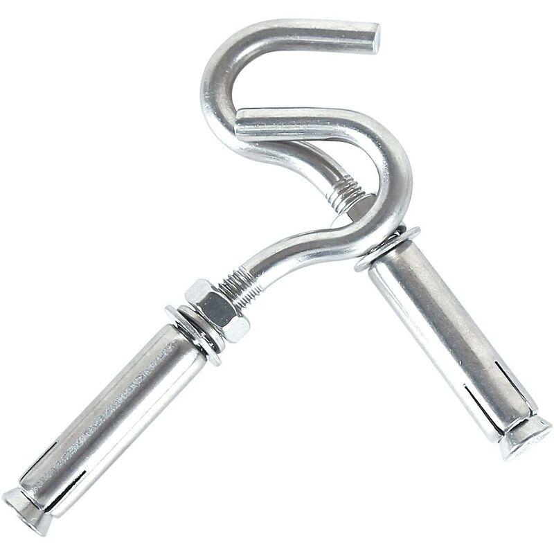 M10 304 Stainless Steel Expansion Bolts Anchors Bolts Open Hook Expansion Screws Bolts 5-Pack - Image 1