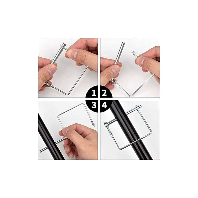 12 pcs Square Locking Pin 5/16 Inch (8Mm) High Quality Galvanized Carbon Steel Safety Self Locking Pin For Tractor Farm - Image 3