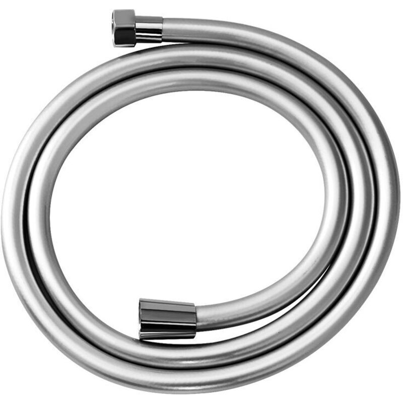 2M Extra Long Smooth Chrome Shower Hose (G1/2) - Image 1