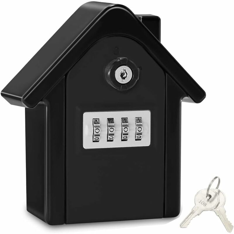 Wall Mounted Key Safe Box With Digital Code & Emergency Keys, Large Key Safe Box Xl Size Outdoor Key Safe For Home, - Image 1