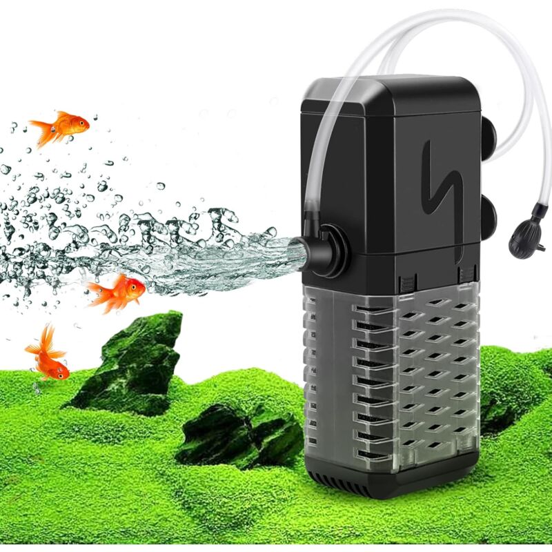 Adjustable Aquarium Filter 600L/H Aquarium Pump, Ultra-Quiet Internal Aquarium Filter Suitable For Aquariums Up To 200L - Image 1