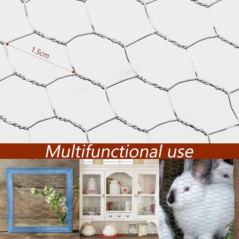 Galvanized Hexagonal Chicken Wire 400Mm X 5M For Craft Projects, Gardening, Home Decor - Image 3