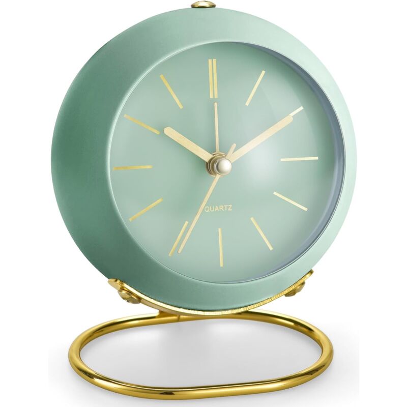 Retro Non-Ticking Analog Alarm Clock With Night Light, Silent, Easy Operation And Loud Alarm, Gift For Mom On Mother'S - Image 1