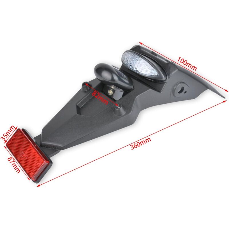 Universal 12V Motorcycle LED Fender And Tail Light With Brake Light Reflector For Motocross Sport Bike Pit Dirt Bike - Image 2