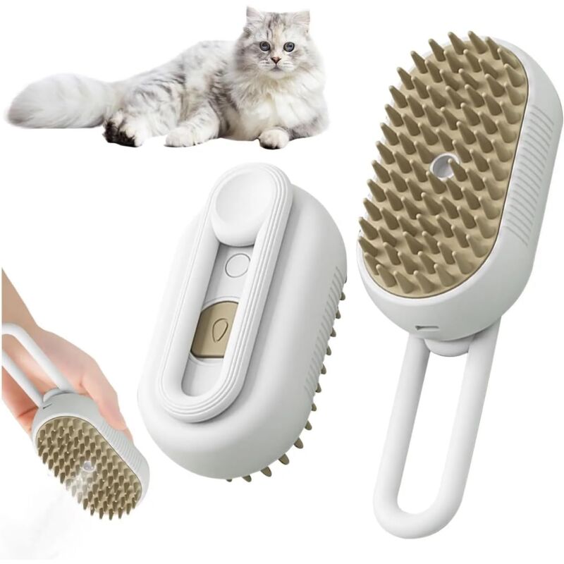 Electric Steam Brush For Dogs And Cats: Coat Care, Detangling, Relaxing Massage, Home Hygiene, Tangle Removal, Home - Image 1