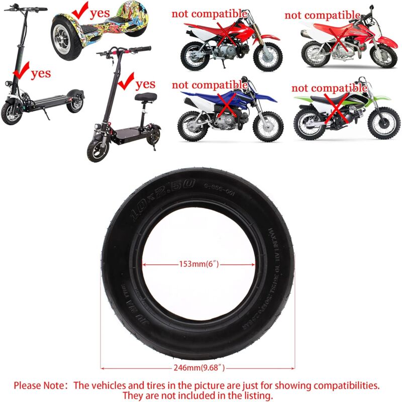 2 Pack Inner Tube 10X2.50 10