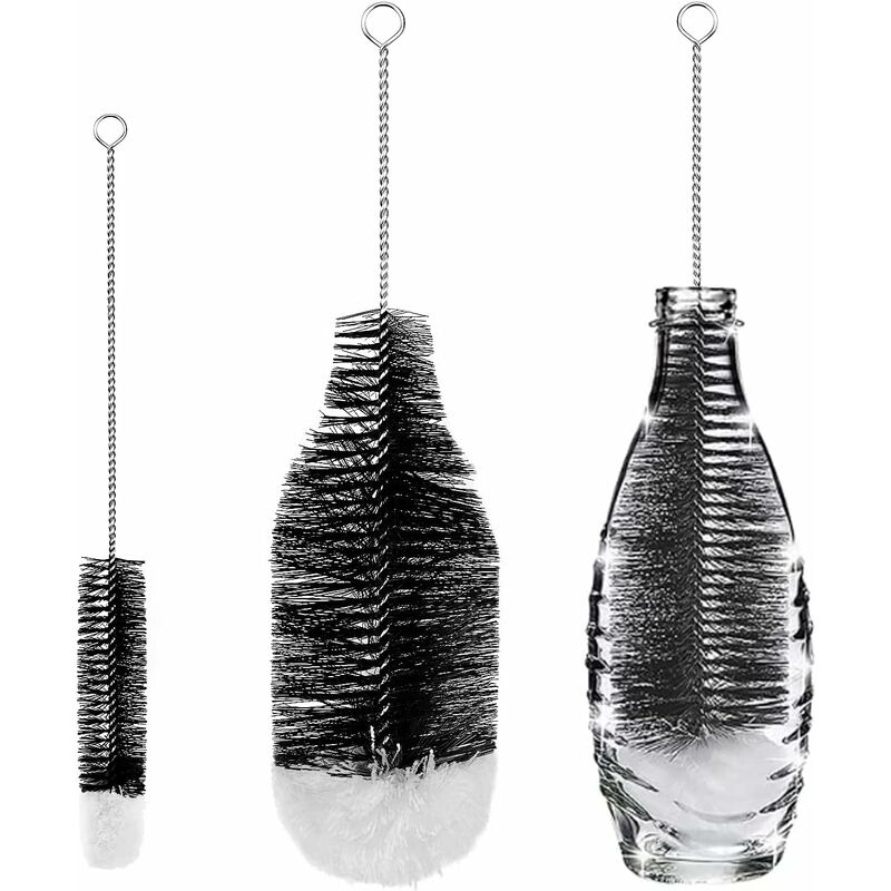 2 Pack Bottle Brush Cleaning Brushes Bottle Brush Advanced Cleaning For Glass Bottles Thermos Baby Bottles And Cups. - Image 1