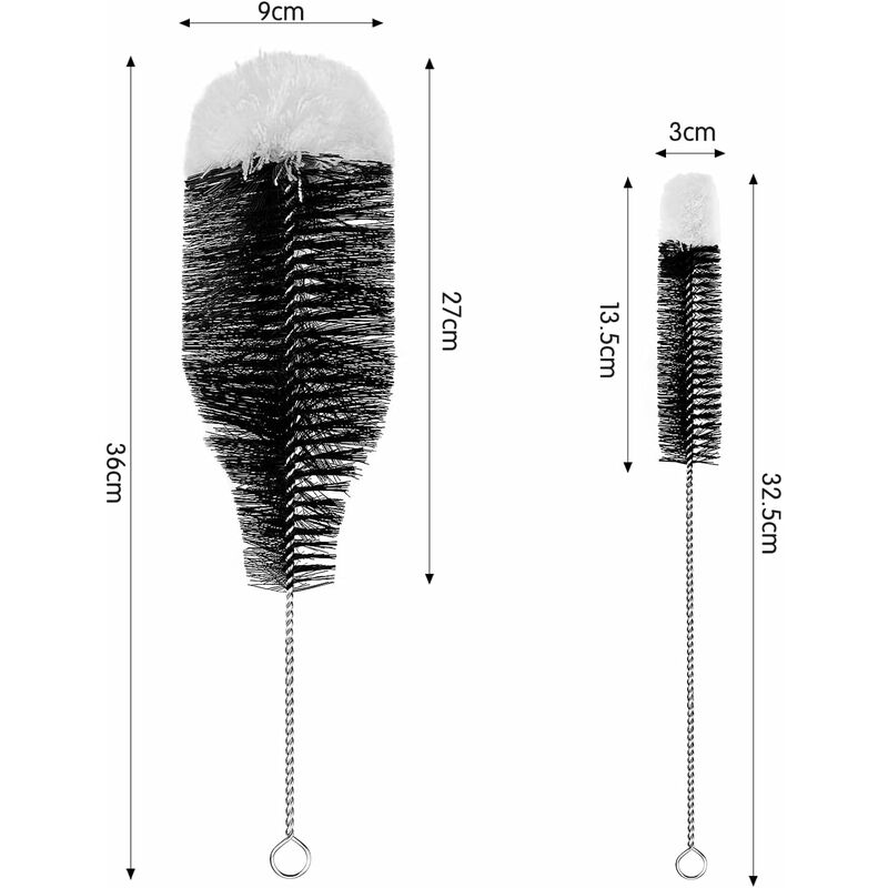 2 Pack Bottle Brush Cleaning Brushes Bottle Brush Advanced Cleaning For Glass Bottles Thermos Baby Bottles And Cups. - Image 4