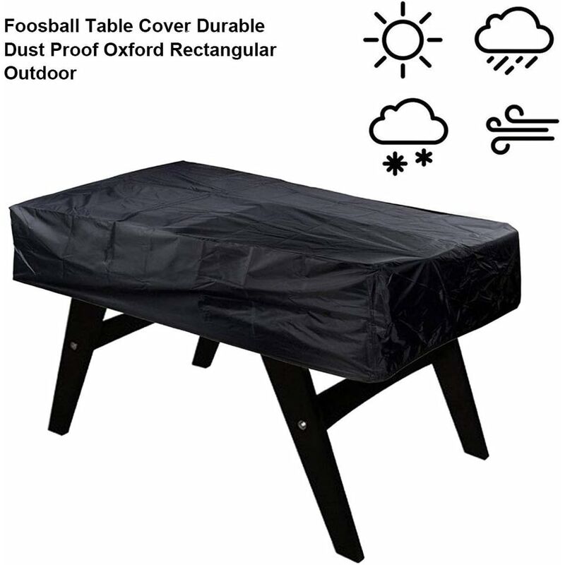 Heavy Duty Oxford Foosball Table Cover Waterproof Anti-Uv Dustproof Black 16311548Cm - Image 3