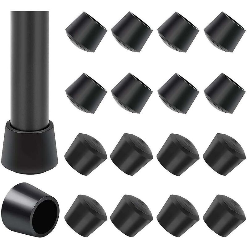 16 Pack Chair Leg Protectors, Chair Leg Caps Rubber Chair Leg Protection End Caps, Inner Diameter - 1 Inch / 25 Mm, - Image 1