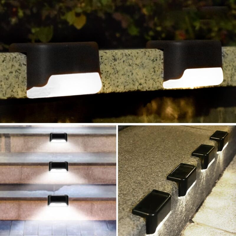 Waterproof Solar Fence Light, Solar Deck Light, Stair Light, Ip65 LED Solar Garden Lights For Patio Stair Fences (Warm - Image 2