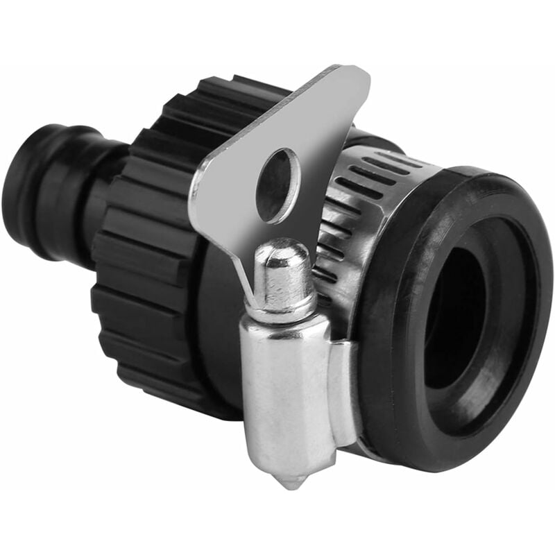 Universal Water Tap Hose Connector For Car Wash Garden Hose Quick Connector Tap Adapter Diameter Less Than 16Mm (Black) - Image 1