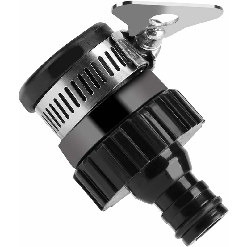 Universal Water Tap Hose Connector For Car Wash Garden Hose Quick Connector Tap Adapter Diameter Less Than 16Mm (Black) - Image 4