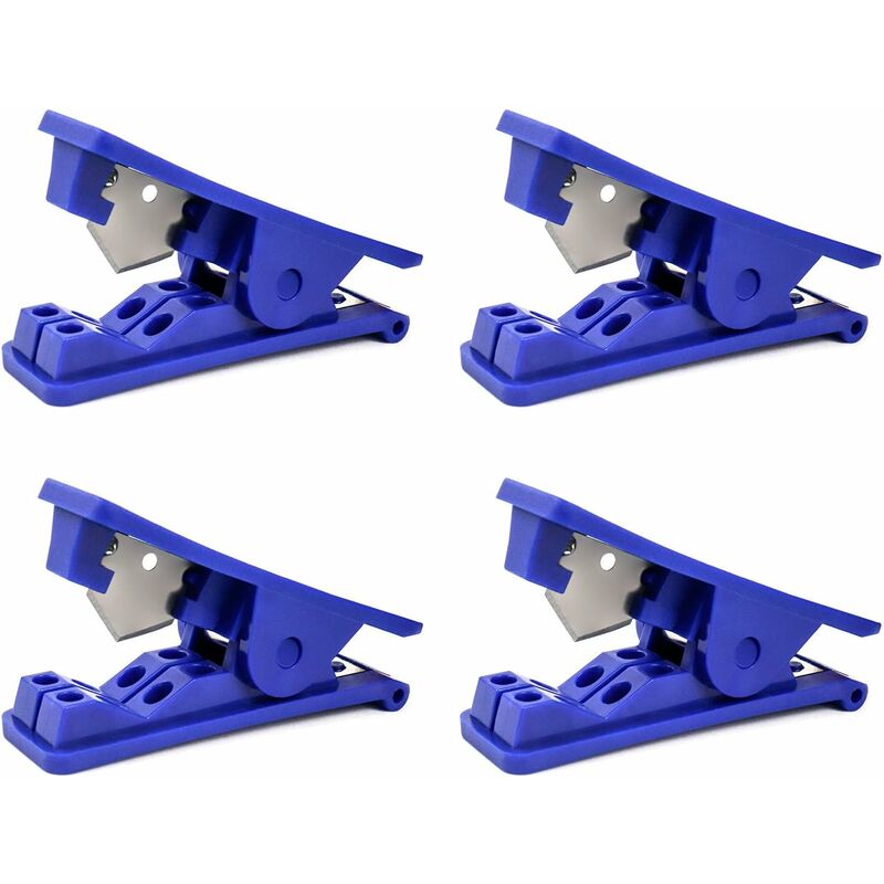 4 pcs Pipe Cutter, Economical Plastic Rubber Tube Cutter For Silicone Pvc Pu Nylon Tubing, Up To 12Mm Od, Blue - Image 1