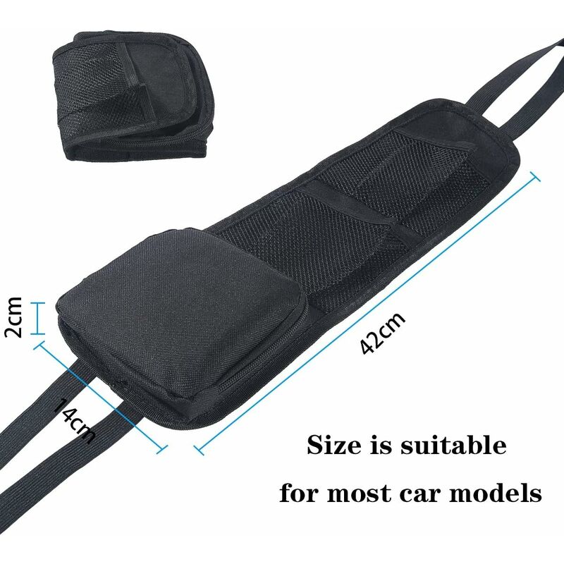 Seat Side Organizer, Storage Bag, Phone Holder, Mesh Pocket For All Front Passenger Car Seats For Cars, Trucks - Image 3