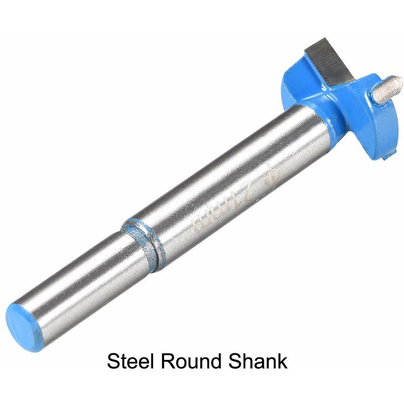 Wood ROuter Bit Reamer Drilling Bit 21Mm Dia. Carbide Alloy Steel Tipped ROund Shank Cutter For Woodworking Blue 2 pcs - Image 4