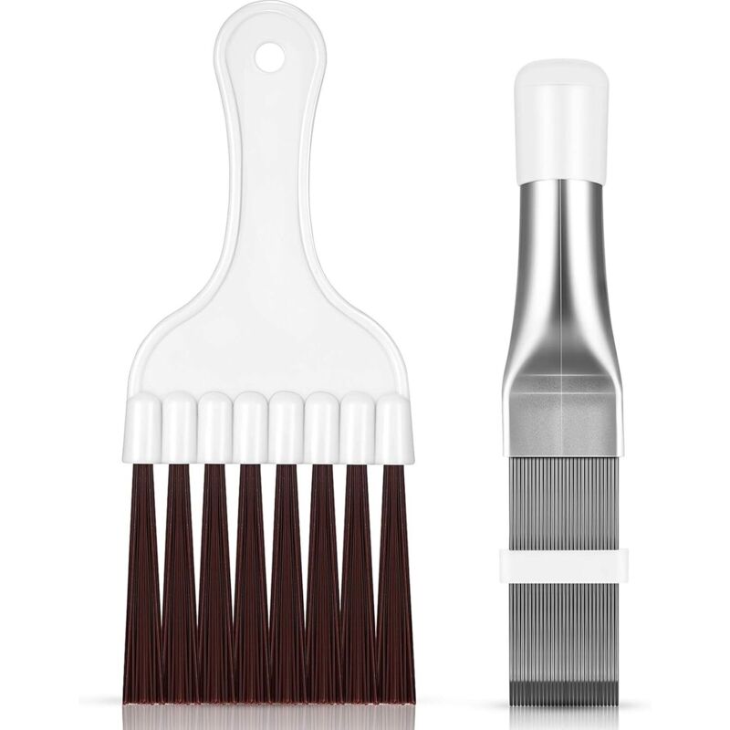 2 pcs Air Conditioner Condenser Fin Comb, Fin Cleaning Brush Air Conditioner Fin Cleaner Refrigerator Coil Cleaning - Image 1