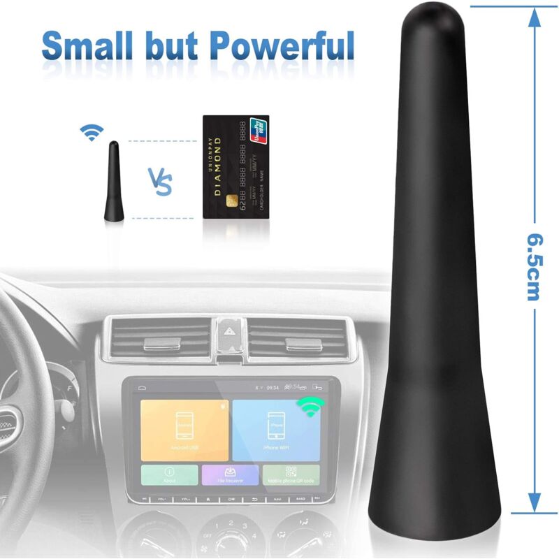 Autoparts Universal 65Mm Short Car Antenna Modified Carbon Fiber Style Black - Image 4