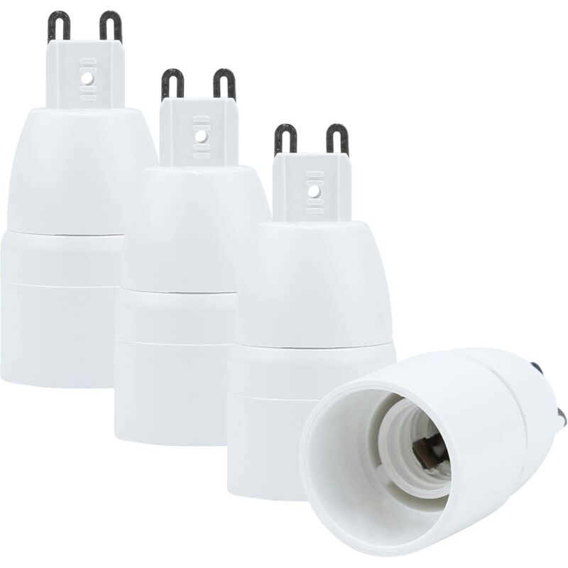 4X Lamp Socket Adapter G9 To E14 In White - 4 pcs Set Reformatting Converters For Lamp Sockets For Incandescent, LED, - Image 1