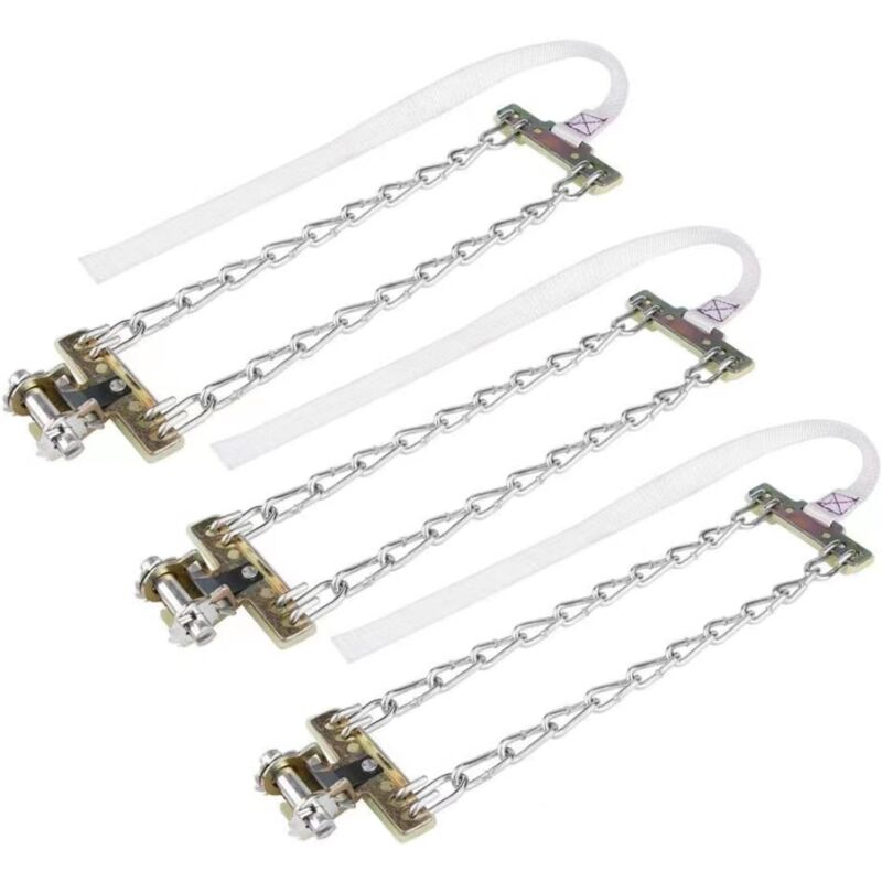 Tire Anti-Skid Chain, 3 pcs Steel Anti-Skid Chain For Car Snow Mud Chain(235-265Mm) - Image 1