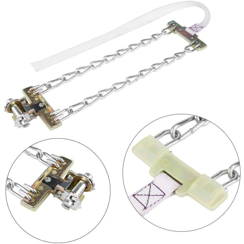 Tire Anti-Skid Chain, 3 pcs Steel Anti-Skid Chain For Car Snow Mud Chain(235-265Mm) - Image 3