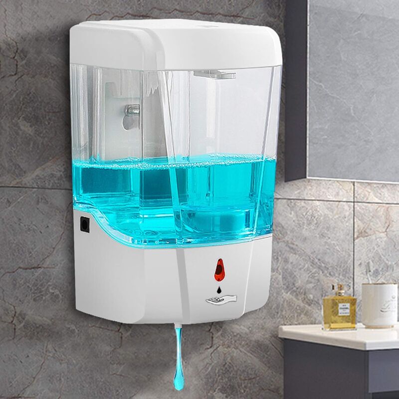 Automatic Hand Soap Dispenser, 700Ml Wall Mounted Soap Dispenser, Touchless Hand Sanitizer Shampoo Dispenser, Touchless - Image 1