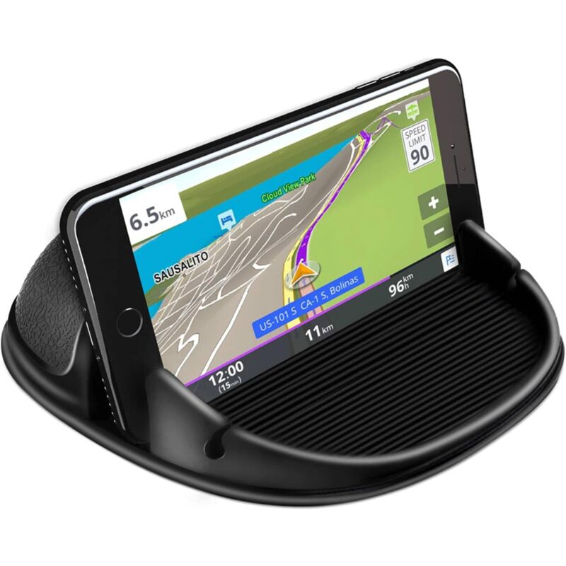 Car Phone Holder, Anti-Slip DAshboard Mount Cell Phone Holder Compatible For Other Smartphone (Black) - Image 1