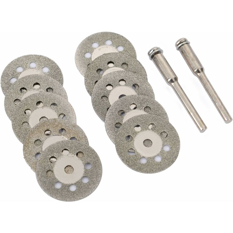 12 Pack 22Mm Mini Perforated Diamond Cutting Discs, Cutting Wheels, Shanks Ann Arbor - Image 1
