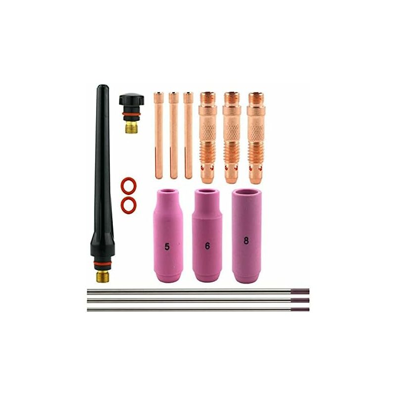 Tig Welding Accessories Wp-26 Argon Arc Welding Equipment Adapter Sleeve Shell Ceramic Nozzle For Tig Welding Gun - Image 1