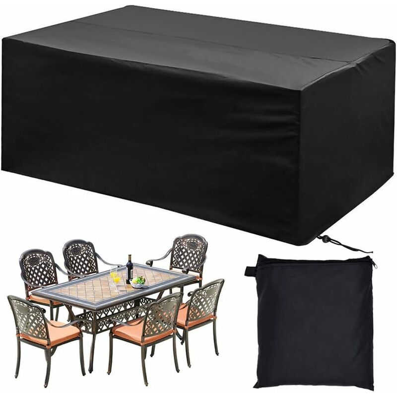 Garden Furniture Cover 210T Polyester Waterproof Anti-Uv Tarpaulin, Protective Cover For Tables, Chair, Sofa (200 160 - Image 1