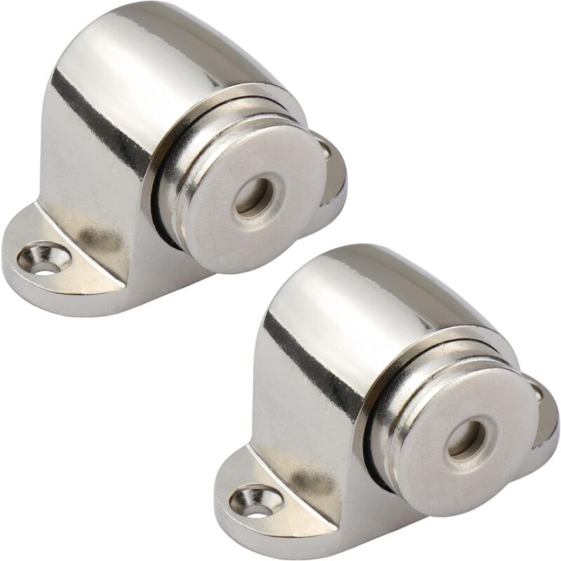 2 Pack Stainless Steel Magnetic Door Stopper Catch Door Stoppers With Screw Mounted, No Force Or Hitting Walls - Image 1