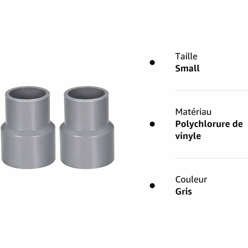 0Mm X 32Mm Pvc Pipe Coupling Hub Reducer Dwv Grey 2 pcs - Image 4