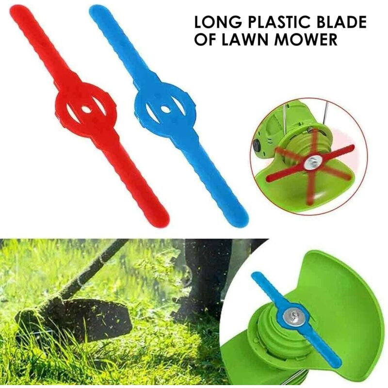 8 pcs Plastic Trimmer Replacement Blades For Grass Trimmer Plastic Lawn Mower Blades, Grass Trimmer Brush Cutter Grass - Image 4