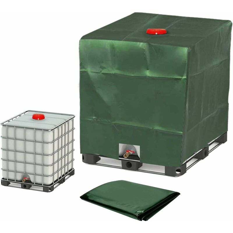 1000L Ibc Tank Cover, Water Tank Cover, Tank Protective Cover, Dustproof Tank Cover, Green 120 X 100 X 116 Cm - Image 1