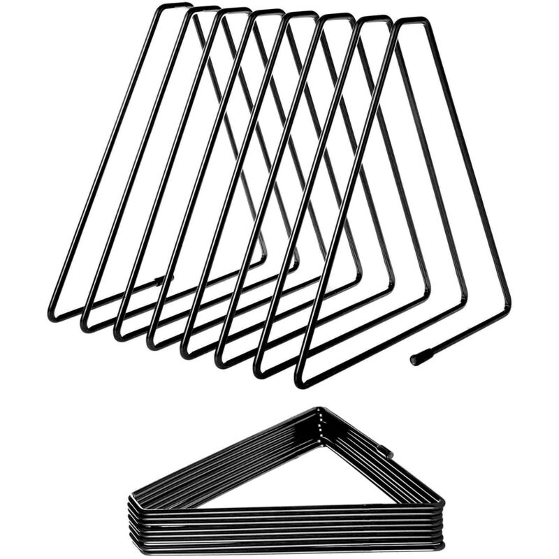 Metal Bookends, Metal Magazine Holder, Record Holder, For Books And Documents In Study, Office And Bedroom (Black) - Image 1