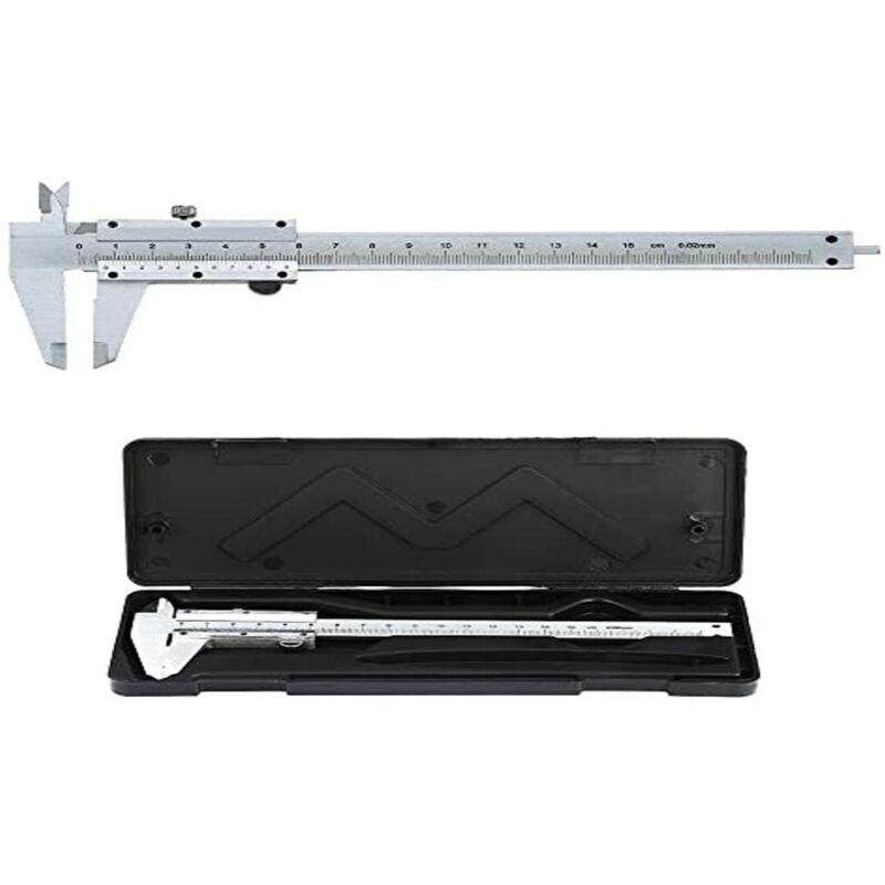 Stainless Steel Analog Vernier Caliper 150Mm / 0.02Mm High Precision Micrometer Tool With Depth, Inside And Outside - Image 1