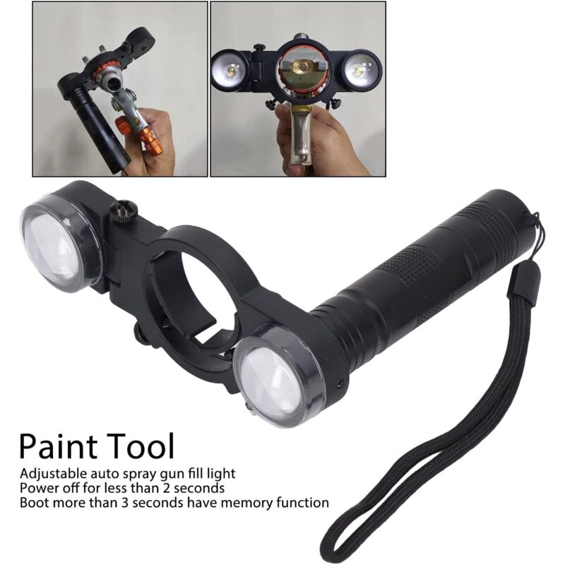 LED Paint Spray Gun Light, Universal LED Paint Spray Gun Light With Adjustable Brightness, For Automotive And Household - Image 2