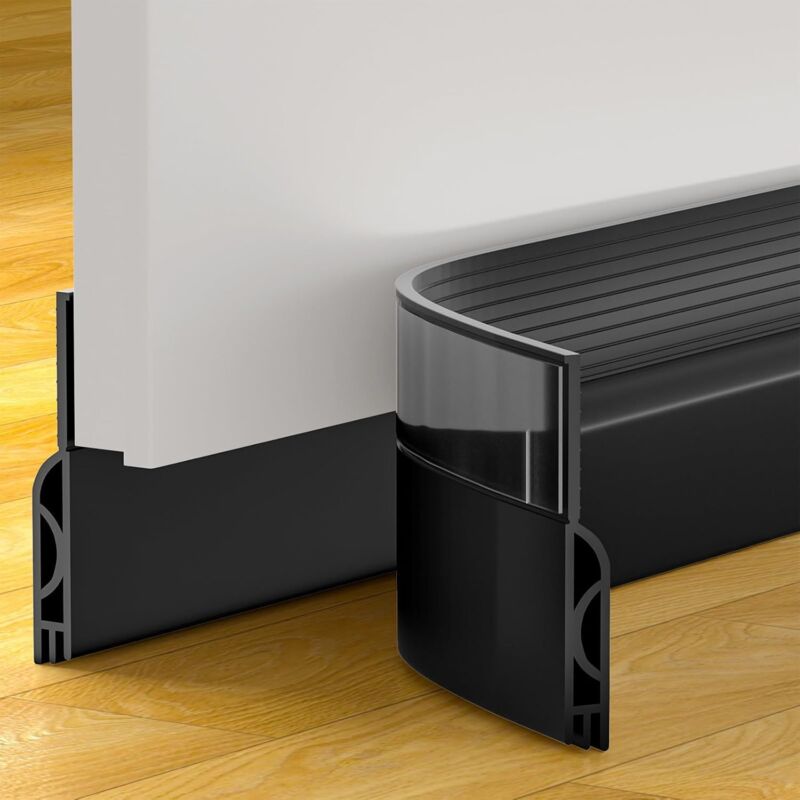 Insulated Door Bottom 100 Cm, Self-Adhesive Door Draught Excluder, Silicone Door Bottom Anti Cold Thermal Insulation - Image 1